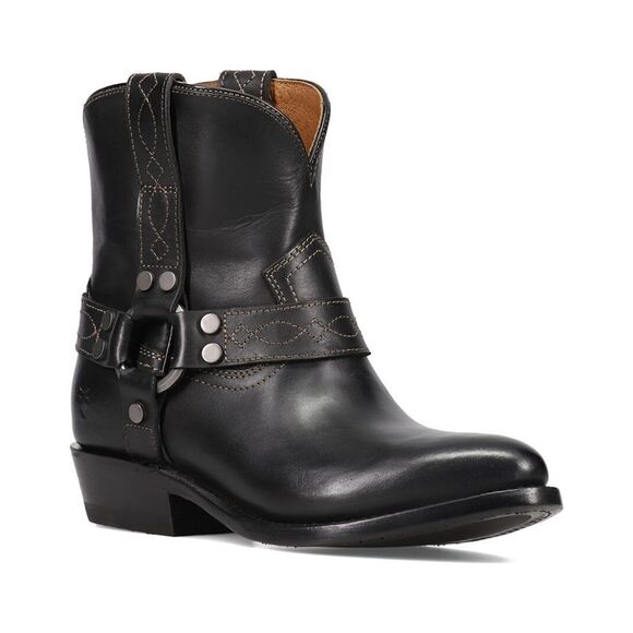 Frye Billy Harness Leather Bootie Black